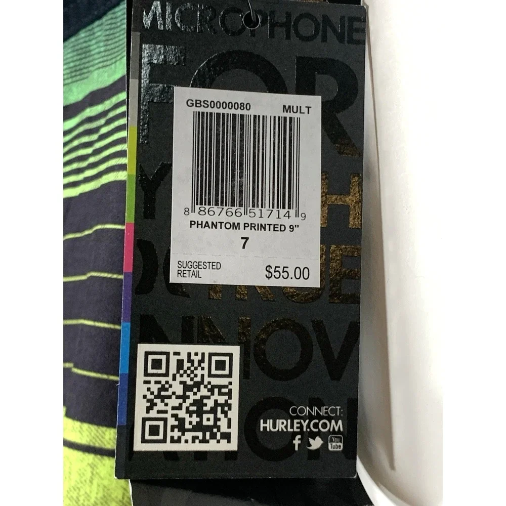 Hurley Board Shorts Youth Size 7 Swimsuit Boys Phantom Printed 9